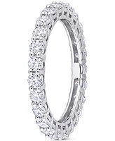 Moissanite Polished Eternity Band (1-1/2 ct. t.w.) 10k White Gold