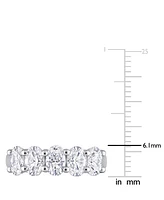 Moissanite Oval Five Stone Anniversary Band (2-1/2 ct. t.w.) 10k White Gold