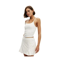 Cotton On Women's Ultra Soft Fitted Pleat Skirt