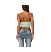 Edikted Women's Cinched strapless triangle top