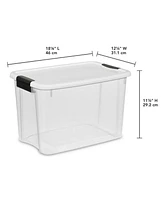 Sterilite 70 Qt 4-Pack & 30 Qt 6-Pack Clear Plastic Stackable Storage Bin w/Lid