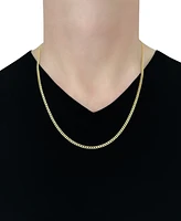 24" Curb Link Chain Necklace (3-1/6mm) in Solid 14k Gold