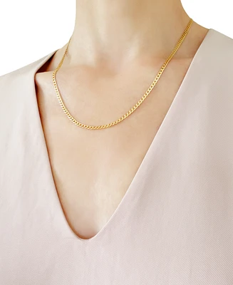 20" Curb Link Chain Necklace (3-1/6mm) in Solid 14k Gold