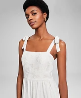 And Now This Women's Embroidered Linen-Blend Maxi Dress, Exclusively at Macy's