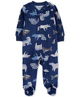 Carter's Baby Boy and Girl 2 Way Zip-Up Fleece Sleep & Play Footed Coverall