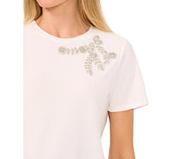 CeCe Women's Embellished Tee