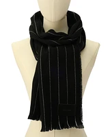 Calvin Klein Men's Pin Striped Yarn-Dyed Scarf