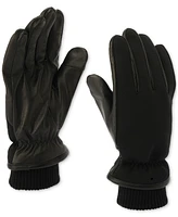 Calvin Klein Men's Puffer Leather Gloves