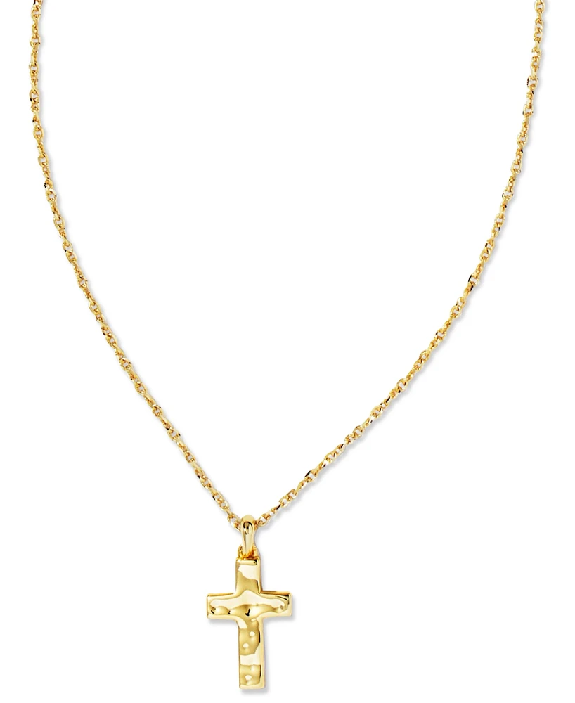 Kendra Scott 14k Gold-Plated 2-Pc. Set Shaky Cubic Zirconia Collar & Cross Pendant Necklaces