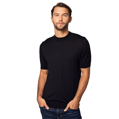 Bellemere New York Men's Essential Cashmere Silk Slim Fit T-Shirt - Consider Sizing Up for a Relaxed