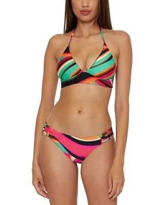 Trina Turk Womens Swoop Print Reversible Bikini Top Bikini Bottoms