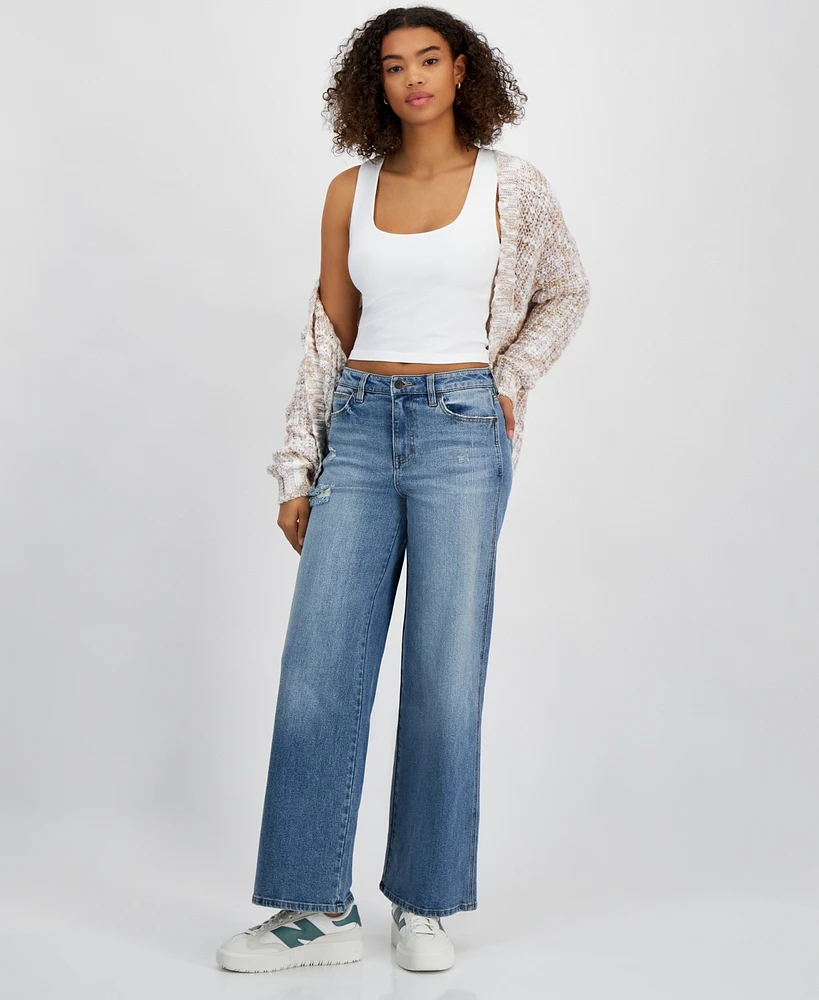 Celebrity Pink Juniors' Mid-Rise Wide-Leg Jeans