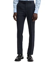 Boss by Hugo Men's Micro-Patterned Slim-Fit Trousers