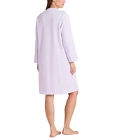 Miss Elaine Women's Embroidered Fleece Short Robe
