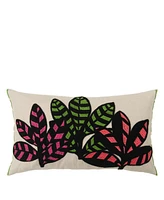 Designers Guild Tanjore Berry Cotton, Linen Embroidered Decorative Pillow