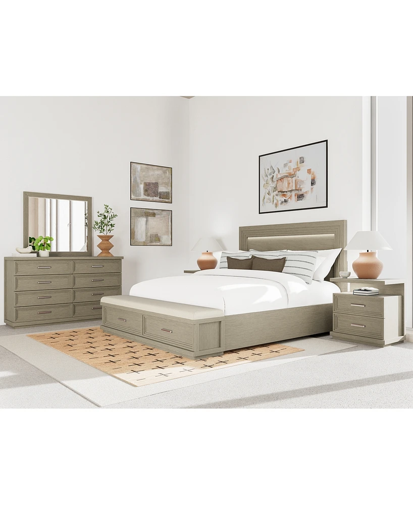 Cascade 3-Pc. Bedroom Set (King Storage Bed