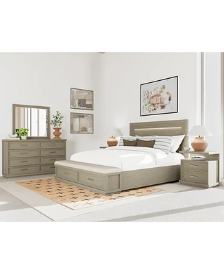 Cascade 3-Pc. Bedroom Set (King Storage Bed