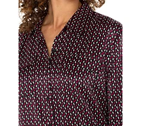 Liverpool Los Angeles Women's Printed Flap-Pocket Blouse