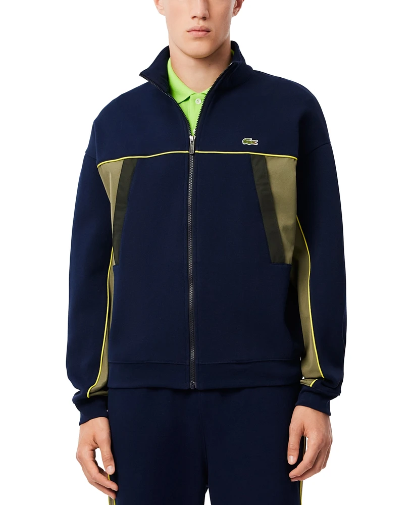 Lacoste Men's Colorblocked Double Face Pique Zip-Up Tracksuit Jacket