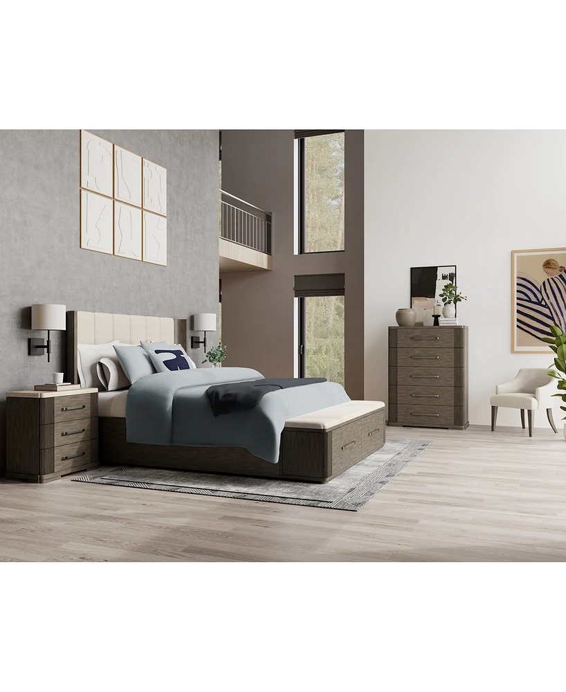 Frandlyn 3-Pc. Queen Bedroom Set (Storage Bed, Chest & Stone Top Nightstand)