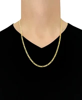 26" Figaro Link Chain Necklace (3-1/5mm) in Solid 14k Gold