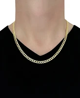 22" Open Curb Link Chain Necklace (5-3/4mm) in Solid 14k Gold