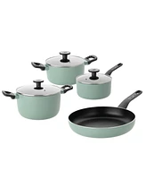 BergHOFF Sage Nonstick Aluminum 7Pc Cookware Set with Glass Lid