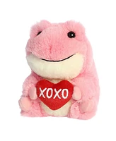 Aurora Mini Xoxo Frog Rolly Pet Round Plush Toy Pink 5"