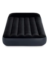 Intex Dura Pillow Rest Classic Blow Up Mattress Air Bed with Built In Pump, Twin