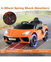 Costway 12V Electric Kids Ride On Car with Remote Control Wireless Connection Lights