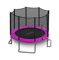 SereneLife Outdoor Trampoline with Safety Net - 10ft, Pink