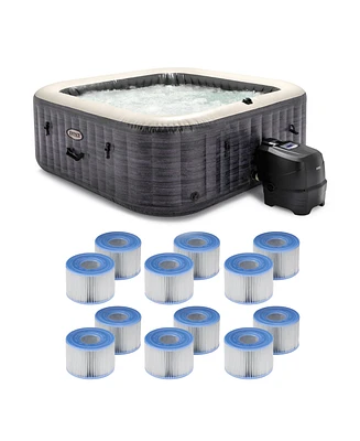 Intex PureSpa Plus Greystone Hot Tub, 94 x 28", w/ S1 Filter Cartridge (12 Pack)