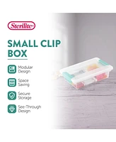 Sterilite Small Clip Box Clear Storage Tote Container with Latching Lid, 6 Pack