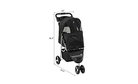 Slickblue 3-Wheel Pet Stroller – Maneuverable and Comfortable for Pets