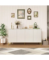 Boyel Living 4-Door Accent Cabinet Large Storage Cabinet