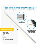 Total Gym Heavy Duty Home Unit Weight Bar for Added Strength, Chrome