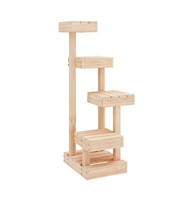 vidaXL Cat Tree 17.9"x19.3"x40.6" Solid Wood Pine