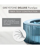 Intex 28449EP PureSpa Plus Greystone Inflatable Square Hot Tub Spa, 83 x 28"