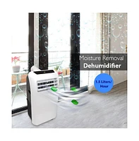 SereneLife Portable Air Conditioner, 10,000 Btu, Built-in Dehumidifier & Fan