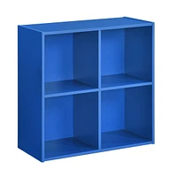 Kings Brand Furniture - 4-Cube Children's Bookcase, Kids Toy Storage Shelf Organizer for Playroom, Bedroom, Nursery School