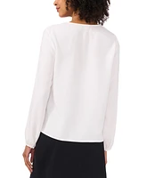 Vince Camuto Women's Embellished-v-Neck Long Sleeve Top