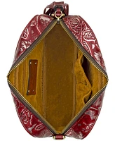 Patricia Nash Josie Small Rectangle Bark Leaves Leather Crossbody, Created for Macy's