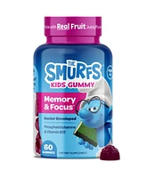 Smurfs Memory & Focus Gummies, Phosphatidylserine & Vitamin B12 Berry Flavored