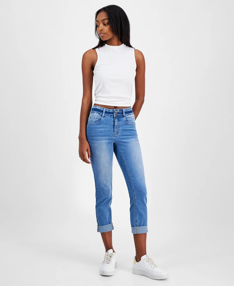 Dollhouse Juniors' Cropped Cuffed Skinny Jeans