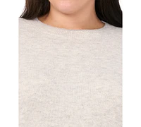 Vince Camuto Plus Lurex-Tipped Crewneck Sweater