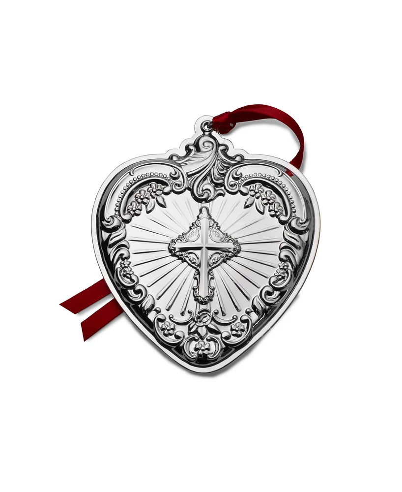 Wallace 2024 Sterling Grande Baroque Heart Ornament, 33rd Edition