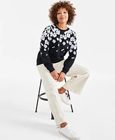 Style & Co Women's Printed Fleece Sweatshirt, Created for Macy's