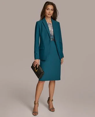 Donna Karan New York Womens One Button Blazer Pencil Skirt