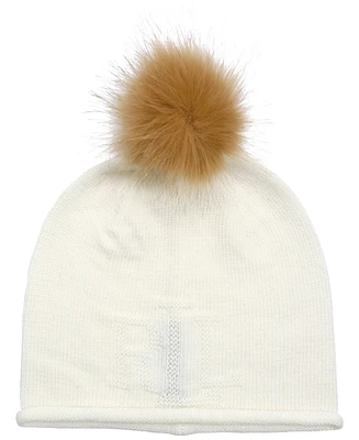 Lauren Ralph Textured Logo with Pom Hat