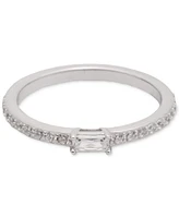 Lauren Ralph Lauren Sterling Silver Cubic Zirconia Stack Ring